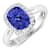 2.24ctw Violet Tanzanite and Diamond 14K White Gold Halo Ring