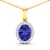 Tanzanite and White Diamond 14K Yellow Gold  Pendant with 18 inch Cable
Chain 1.60ctw