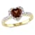 Garnet and Diamond 10K Yellow Gold Ring 0.93ctw