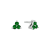 0.30ctw Emerald 3-Stone Earrings in 14k White Gold