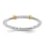14K White and Yellow Gold Two Tone Stackable Expressions Diamond Ring 0.04ctw