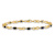 10k Yellow Gold, Rhodium Over 10k Yellow Gold Diamond and Sapphire Bracelet