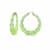 14K Yellow Gold Over Sterling Silver Bamboo Acrylic Hoops in Simply Green