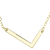 Sideways Initial L Necklace In Solid 14K Yellow Gold 18 Inch