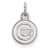 Rhodium Over Sterling Silver MLB Chicago Cubs LogoArt Circle Pendant