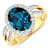 4.09 ctw Oval London Blue Topaz and Diamond 14K Yellow Gold Split Shank
Halo Ring
