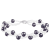 6-7mm Black Cultured Freshwater Pearl Silver  Bracelet