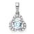 Rhodium Over 10k White Gold 0.25 cttw Blue Aquamarine March Birthstone
and Diamond Pendant