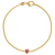 14K Yellow Gold Over Sterling Silver Lab Created Pink Sapphire Curb
Chain Bracelet .22ctw