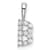 Rhodium Over 14K White Gold Lab Grown Diamond Letter B Initial Pendant