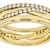 Moissanite Stackable Set Of 3 Rings In 14K Gold Over Sterling Silver