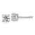 White Lab-Grown Diamond 14k White Gold G-H SI 4-Prong Stud Earrings 0.74ctw