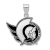 Rhodium Over Sterling Silver NHL LogoArt Ottawa Senators Large Enamel Pendant