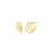 14K Yellow Gold Over Sterling Silver Enamel Triple Hoop Earrings in White