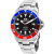 Seapro Men's Scuba 200  Black Dial, Red and Blue Bezel, Stainless Steel Watch