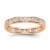 14K Rose Gold Lab Grown Diamond Polished 1 ct. Channel Set Eternity Band