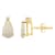 8x5mm Pear Shape Opal with Diamond Accents 14k Yellow Gold Stud Earrings