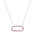 Ruby Sterling Silver Bar Necklace
