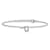 Rhodium Over 14k White Gold Diamond Sideways Letter P Bracelet