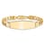 14k Yellow Gold Soft Diamond Shape Curb Link ID Bracelet