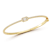 Rachel Zoe CZ Illusion Bangle Bracelet in 14K Gold Over Sterling Silver
