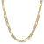 14K Yellow Gold 6.25mm Flat Figaro Chain Necklace