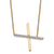 14k Yellow Gold and Rhodium Over 14k Yellow Gold Sideways Diamond
Initial X Pendant 18 Inch Necklace