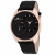 Oceanaut Men's Sentinel Black Dial, Rose Bezel, Black Leather Strap Watch