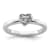 Sterling Silver Stackable Expressions White Topaz Heart Ring 0.08ctw