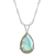 12x8mm Pear Shape Labradorite Rhodium Over Sterling Silver Pendant With Chain