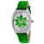 Christian Van Sant Women's Lotus Green Dial, Green Leather Strap Watch