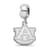 Sterling Silver Rhodium-plated LogoArt Auburn University Small Dangle Bead