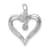 Rhodium Over 14k White Gold Diamond Heart Pendant