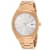 Christian Van Sant Men's Octavius Slim White Dial, Rose Stainless Steel Watch