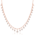 DanglIng CZ Charm Necklace In 14K Rose Gold Over Sterling Silver