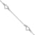Rhodium Over 14K White Gold Fancy Heart Bracelet