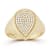 Rachel Zoe Pave Pear-Shaped Signet Ring in 14K Gold Over Sterling Silver