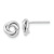 Rhodium Over 14k White Gold Polished 8mm Love Knot Stud Earrings