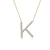Lab-Grown Diamond Initial K Necklace In 14K Gold Over Sterling Silver 0.50ctw