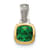Rhodium Over Sterling Silver with 14k Accent Created Emerald Pendant