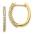 14K Yellow Gold Lab Grown Diamond SI1/SI2, G H I, Hinged Hoop Earrings