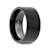 SAN ANTONIO Flat Black Tungsten Carbide Band with Brushed Finish 12mm