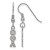 Rhodium Over Sterling Silver LogoArt Theta Phi Alpha Small Dangle Earrings