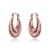 Seashell Hoop Earrings In 18K Rose Gold Over Brass