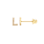 14k Yellow Gold Initial Earrings -L