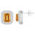 8x6mm Emerald Cut Citrine And White Topaz Accent Rhodium Over Sterling
Silver Double Halo Earrings