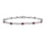 Rhodium Over 10k White Gold Diamond and Red Ruby Bracelet