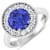 2.5ctw Violet Tanzanite and Diamond 14K White Gold Halo Ring