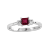 0.34ctw Ruby and Diamond Ring in 14k White Gold