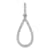 Rhodium Over 10k White Gold 0.48 ctw Diamond Teardrop Pendant